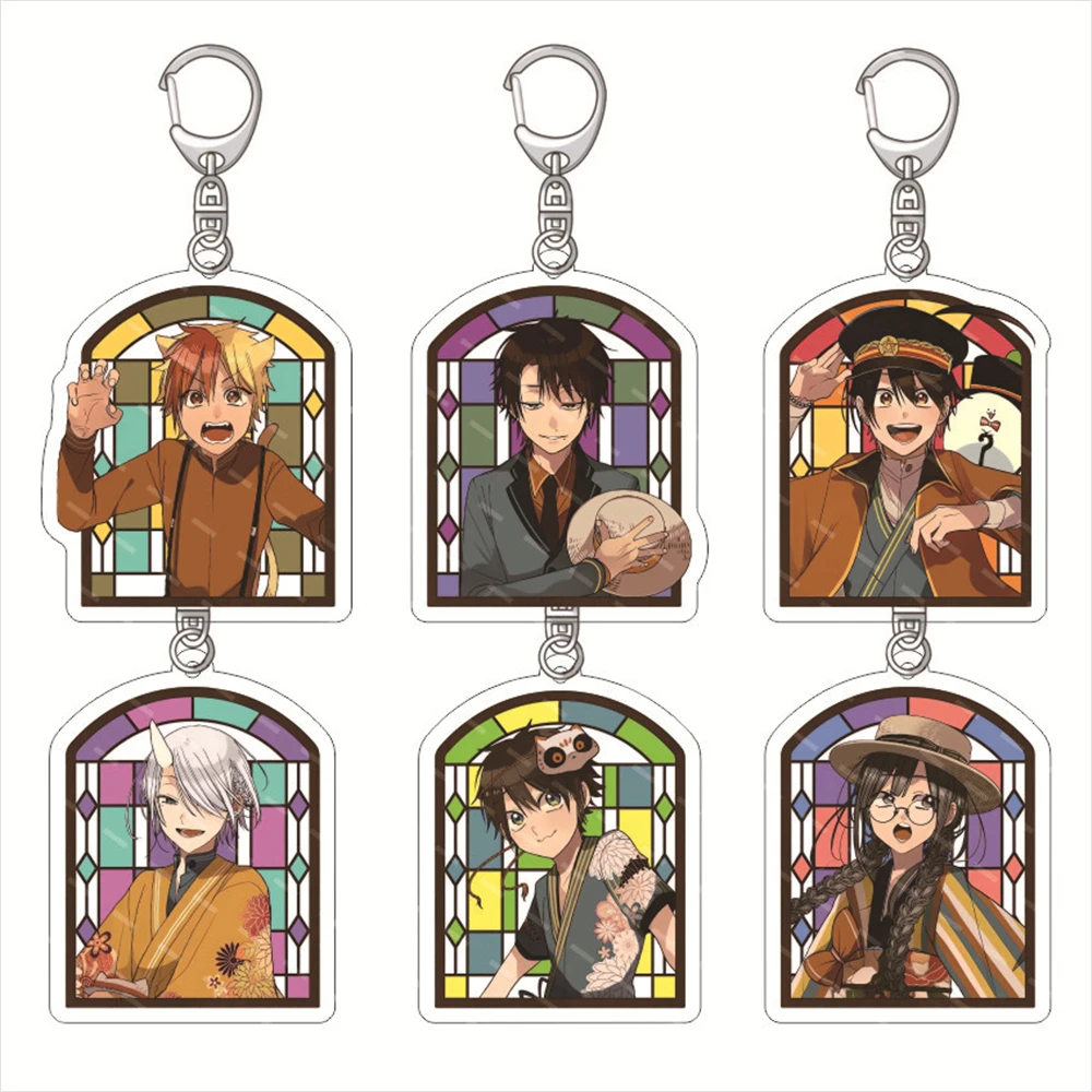 Anime A Terrified Teacher at Ghoul School! Haruaki Abe‌ Hijutann Cosplay Costume Key Chains Acrylic Keychain Pendant Gifts