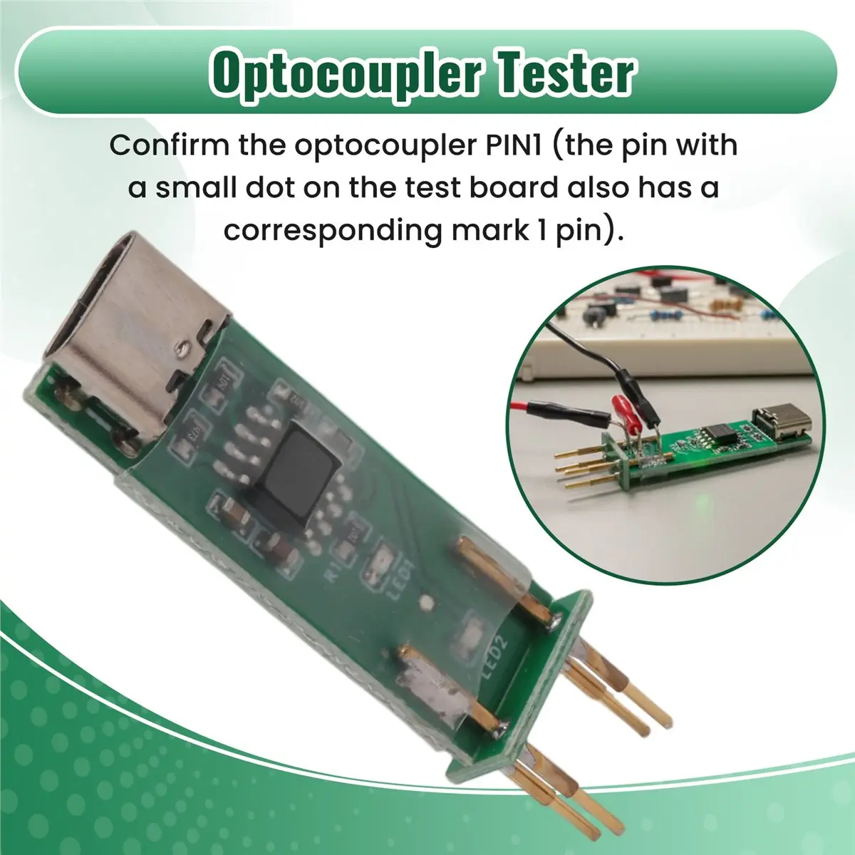 A46U Optocoupler Tester Optocoupler Test Detection Tool Online Test Module Electronic Repair Tool for 4-Pin Optocoupler