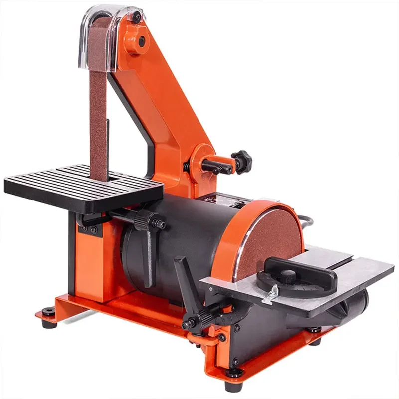 

Abrasive belt machine sand disc machine small woodworking desktop grinder multi-functional vertical sandpaper machine metal