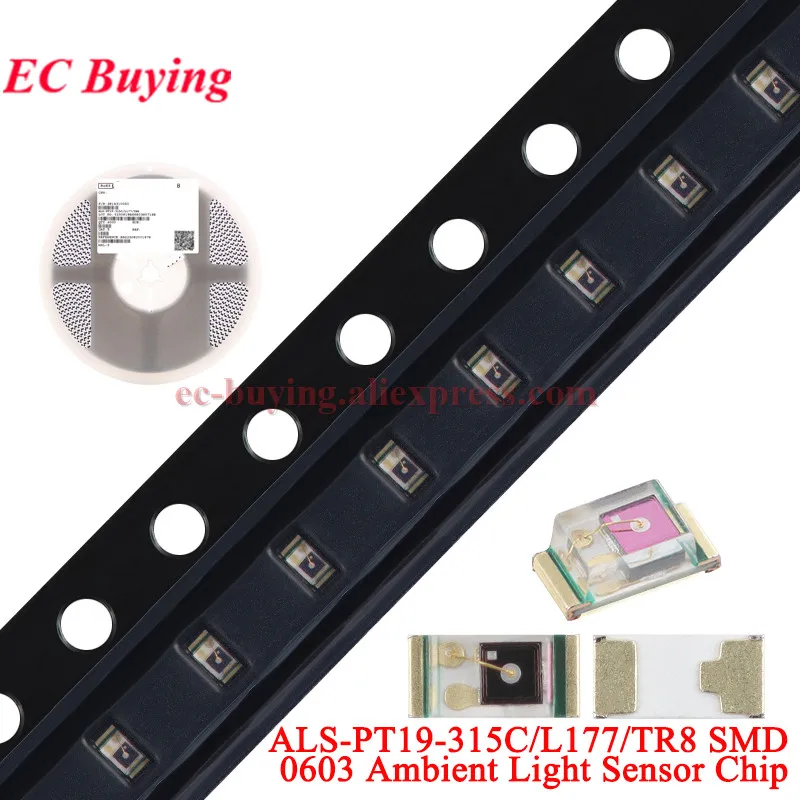 500Pcs-5Pcs ALS-PT19-315C/L177/TR8 ALS-PT19-315C Ambient Light Sensor Chip IC SMD 0603 Package 0603