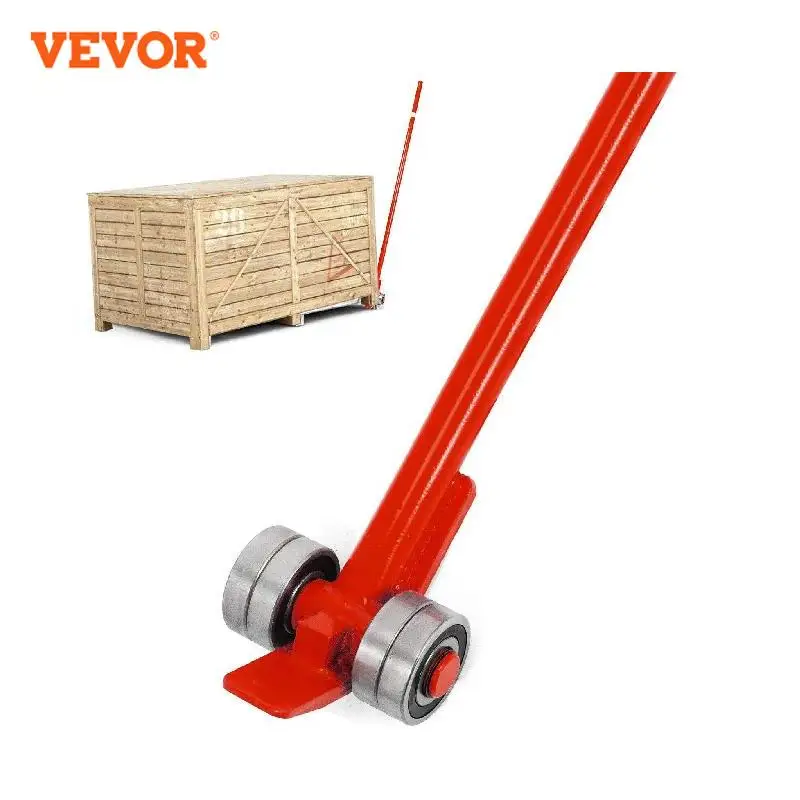 VEVOR 5-6FT Pry Lever Bar 6600LBS Labor-saving Durable Wheels Tilt Off the Ground Ergonomic Handle for Metallurgy Manufacturing