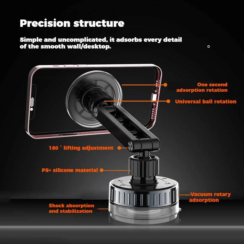 Универсальное крепление на приборной панели, лобовое стекло, гибкое регулируемое вращение на 360°, автоматическое вращение, мобильное крепление для грузовика, держатель для телефона для автомобиля