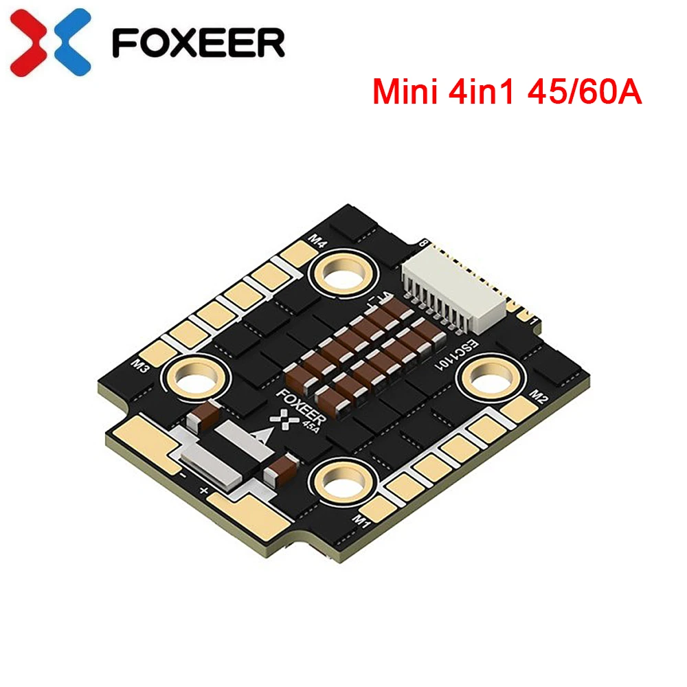 Foxeer reaper blheli32 f4 mini 4 in1 45/60a bürstenlose esc dshot150/300/multishot/oneshot 3-6-8s lipo für rc fpv drohne