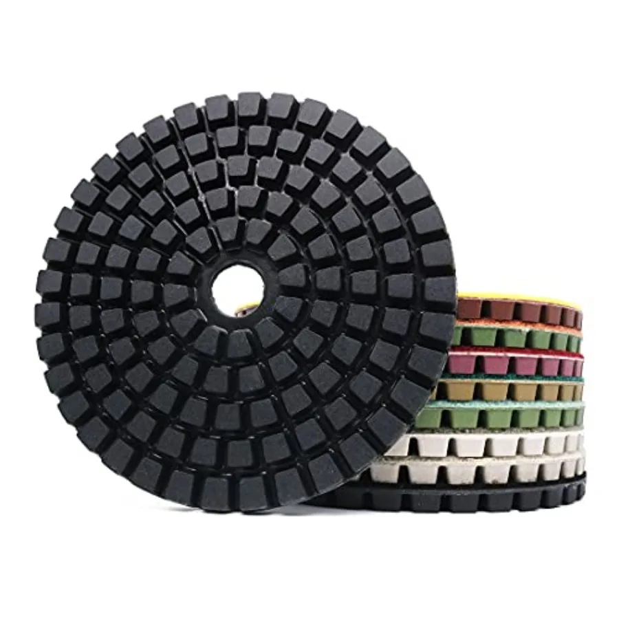 

8 Inch Diamond Polishing Pads Abrasives Wheels for Granite Marble Concrete Floor 7-Pack