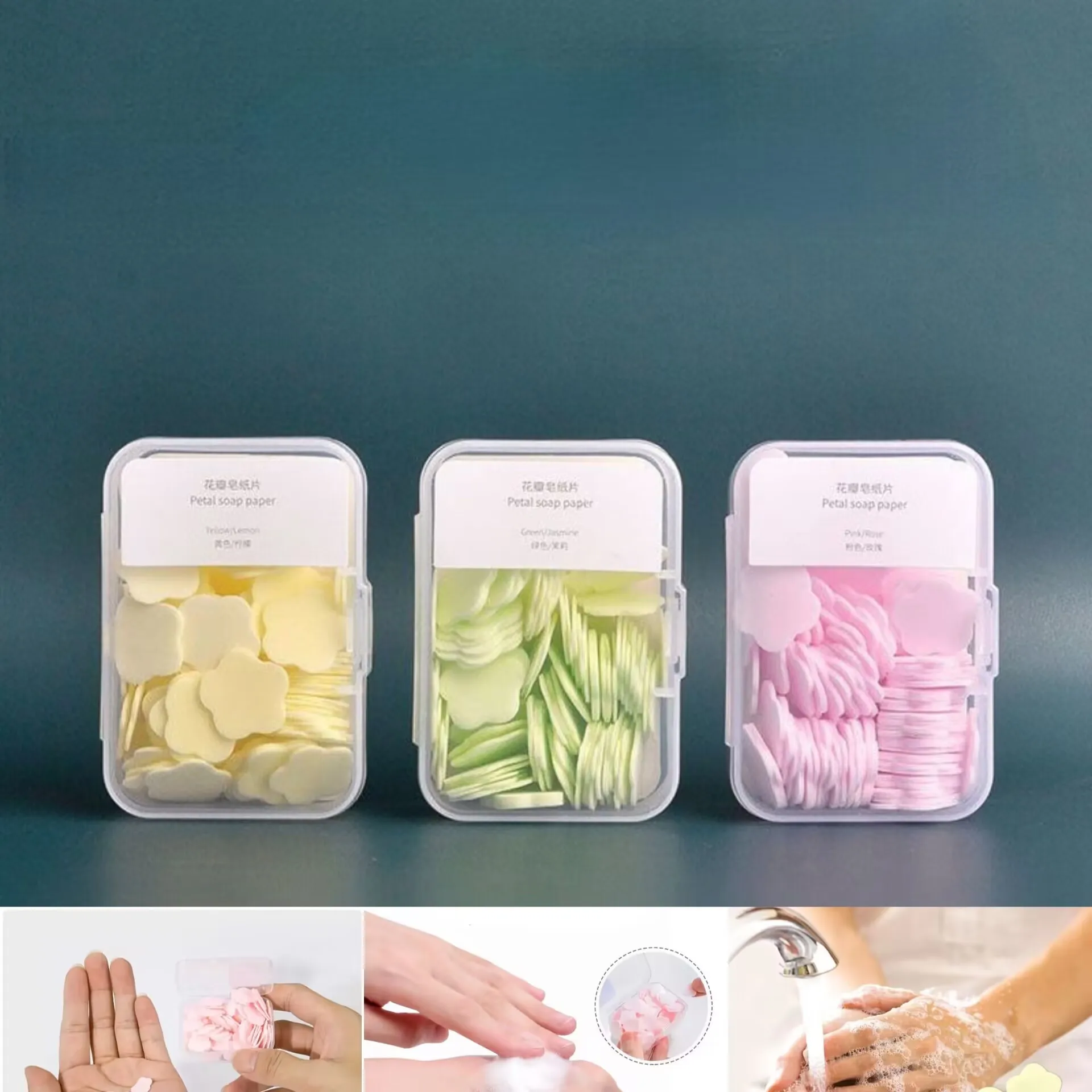 

Portable Mini Strawberry Paper Soap Disposable Hand Washing Scented Soap Papers Hand Care Cleaning Soaps Bath Travel Supplies