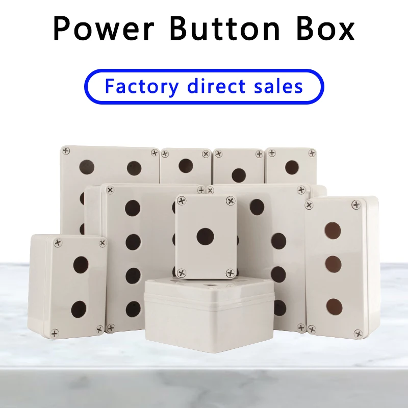 

IP67 Waterproof Button Box Industrial Switch Emergency Stop Box Electric Power Control Junction Box CNC Open Hole