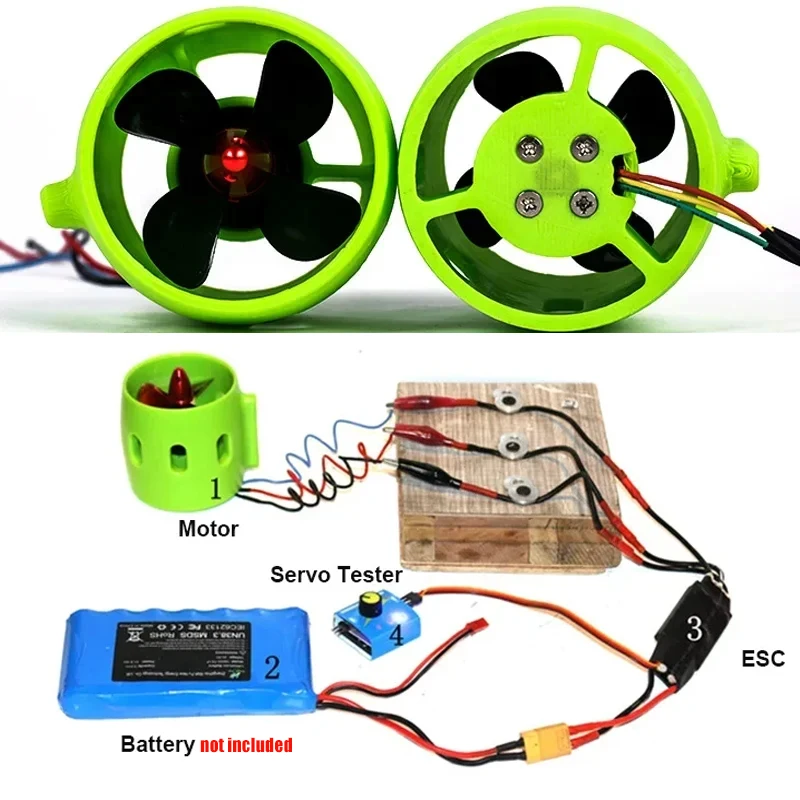 

Underwater 2KG 4-Blade Thruster Engine CW CCW / Brushless 40A ESC with XT60 plug / Tester / Radio Transmitter DS600 For RC Boat