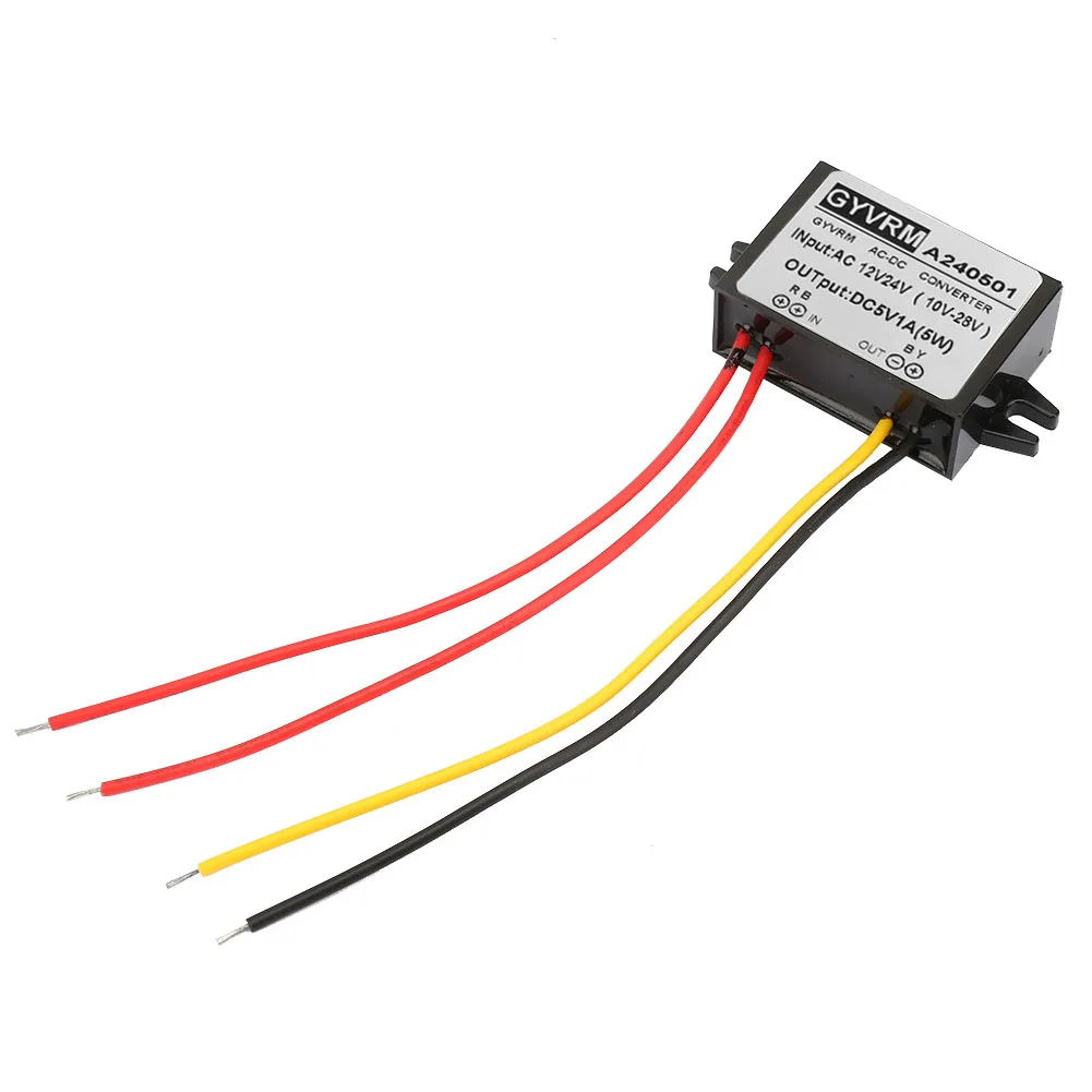 AC 12V 24V to DC 5V Buck Converter Power Supply Converter Power Supply Module IP67 Waterproof Dustproof 1A/2A/3A/5A
