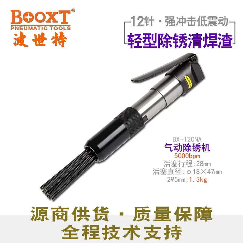 Taiwan Booxt Direct Supply Bx-12Cna Pneumatic Rust Removal Machine with Needle Bundle for Removing Welding Slag, Cleaning Sand, and Chiseling, Small Imported Model