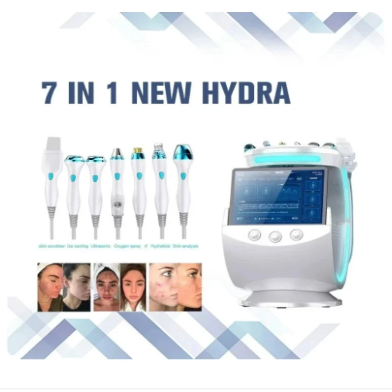 

New 7 In 1 Smart Facial Cleansing skin analyze Deep Pore Vacuum Hydra Skin Lift Anti-aging Beauty Machine