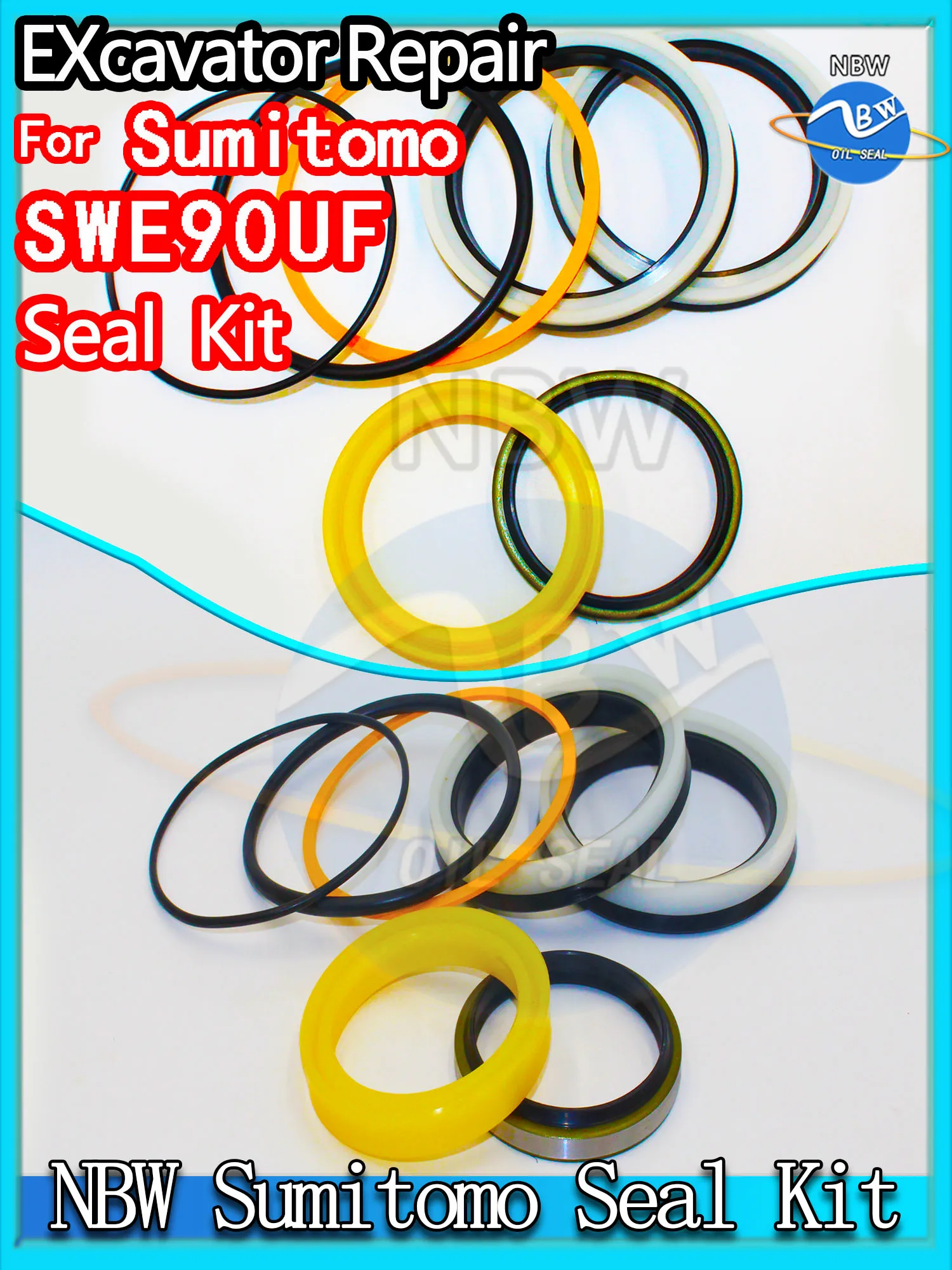 

For Sumitomo SWE90UF Excavator Oil Seal Kit High Quality Repair Cylinder BOOM ARM Bucket Hydraulic Pump Digger Clamshell Shovel