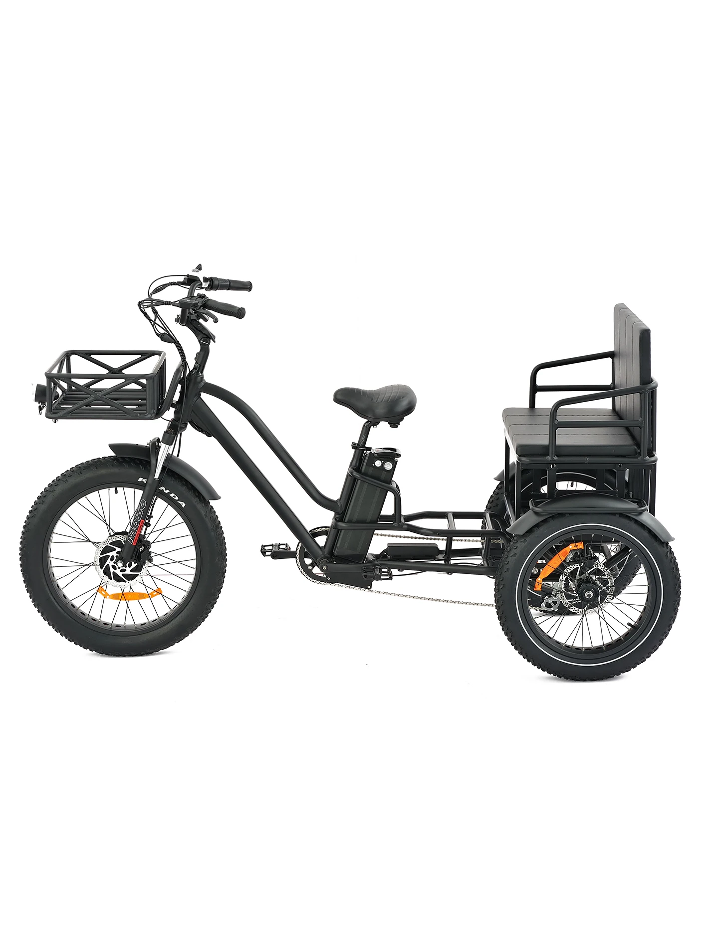 China's new 3-wheel manned electric tricycle front drive 24-inch family freight bicycle adult tire tricycle 750W