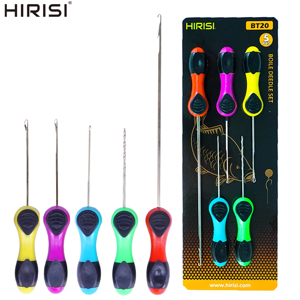 Hirisi BT20 5-teiliges Karpfenangel-Ködernadel-Set Pop-Up Boilie Rigs Karpfenhaken Rig-Herstellungswerkzeuge Karpfenangel-Zubehör