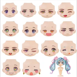 Ob11 puppen gesicht 1/12 bjd puppen gesicht mit 3d anime aufkleber augen niedlich ändern gesichter für gsc kopf diy zubehör für mädchen geschenk kinder spielzeug