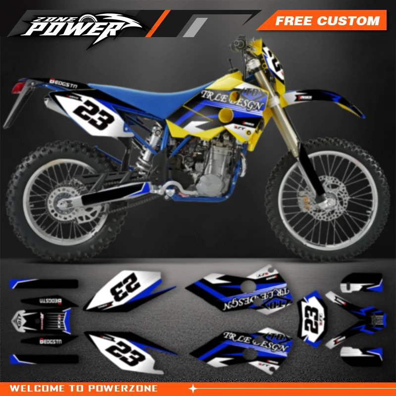 

Powerzone для Husaberg FE 2001 2002 2003 2004 2005, графический номер мотоцикла, имя на заказ