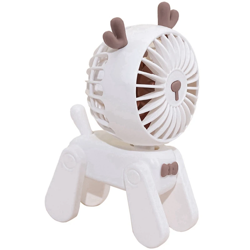 

Small Fan Table Fan Stable Standing Desktop Mini Fan Adult Children Outdoor Travel Can Be Used(White)