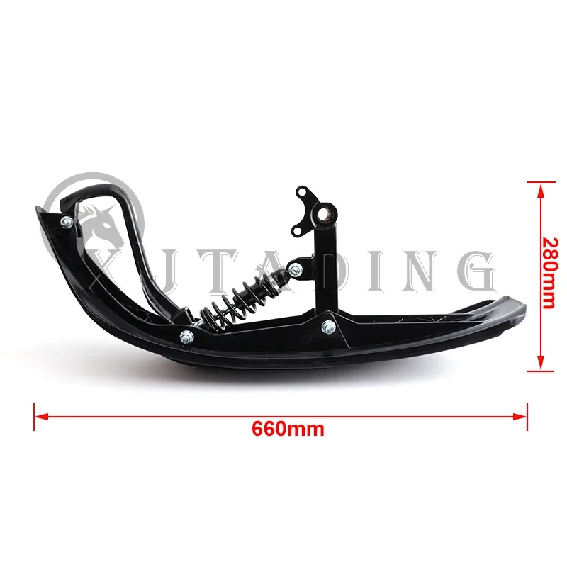 Motorcycle Black Plastic Skis For 50cc-250cc ATV Kids Go kart Buggy Snowmobile Electric Quad Bike Front wheels Accessories