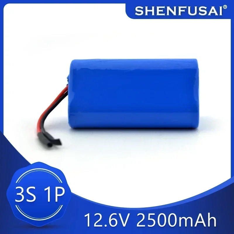 24 yearsSHENFUSAI 12V 3S1P 12.6V/1.1V 2500mAh 18650 lithium-ion battery pack with 5A BMS for backup power TV camera