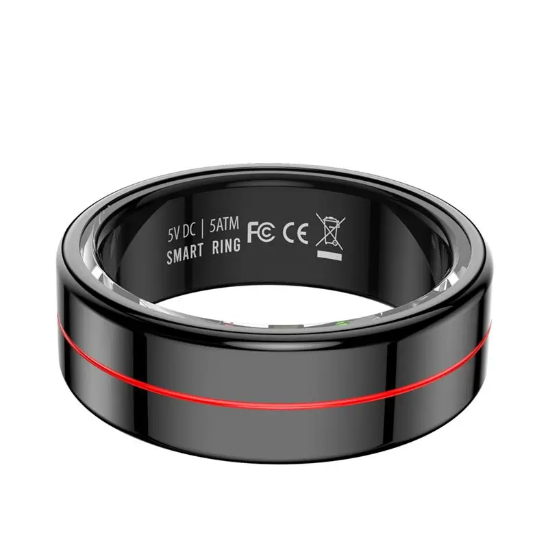 AB25-Smart Ring Multi-Sport Modes Fitness Tracker With Heart Rate Blood Oxygen Monitoring Sleep Stress Detection Gesture Control