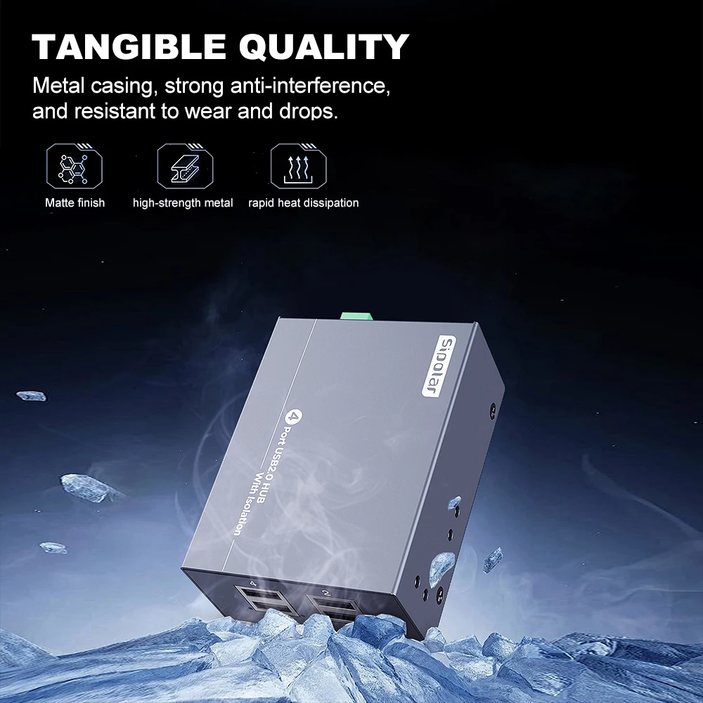

Sipolar AT-4A20M3 4 Port Usb 2.0 Hub for Smart Device Data Transmission with ESD and Isolation