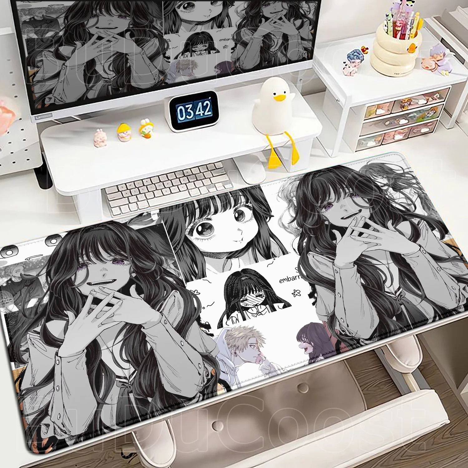New Pretty Wallpaper Anime The Fragrant Flower Blooms with Dignity Mouse Pad Cute Girl Kaoruko Waguri Mousepad Game Keyboard Mat