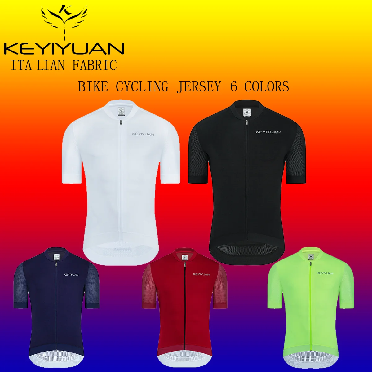 

2023 KEYIYUAN High Quality Road Mtb Cycle Wear Men Bicycle Cycling Jersey Top Summer Short Sleeve Bike Clothing Camisas Ciclista