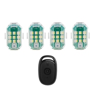 4 Pcs Wireless Strobe Lights With Remote Control, 7 Colors USB Rechargeable High Brightness Flashing Lights For Car