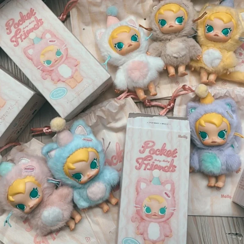 

2025 Sale Genuine Baby Molly Pocket Friends Series Blind Box Vinyl Face Doll Lovely Cute Molly Bag Pendants Girl Festival Gifts