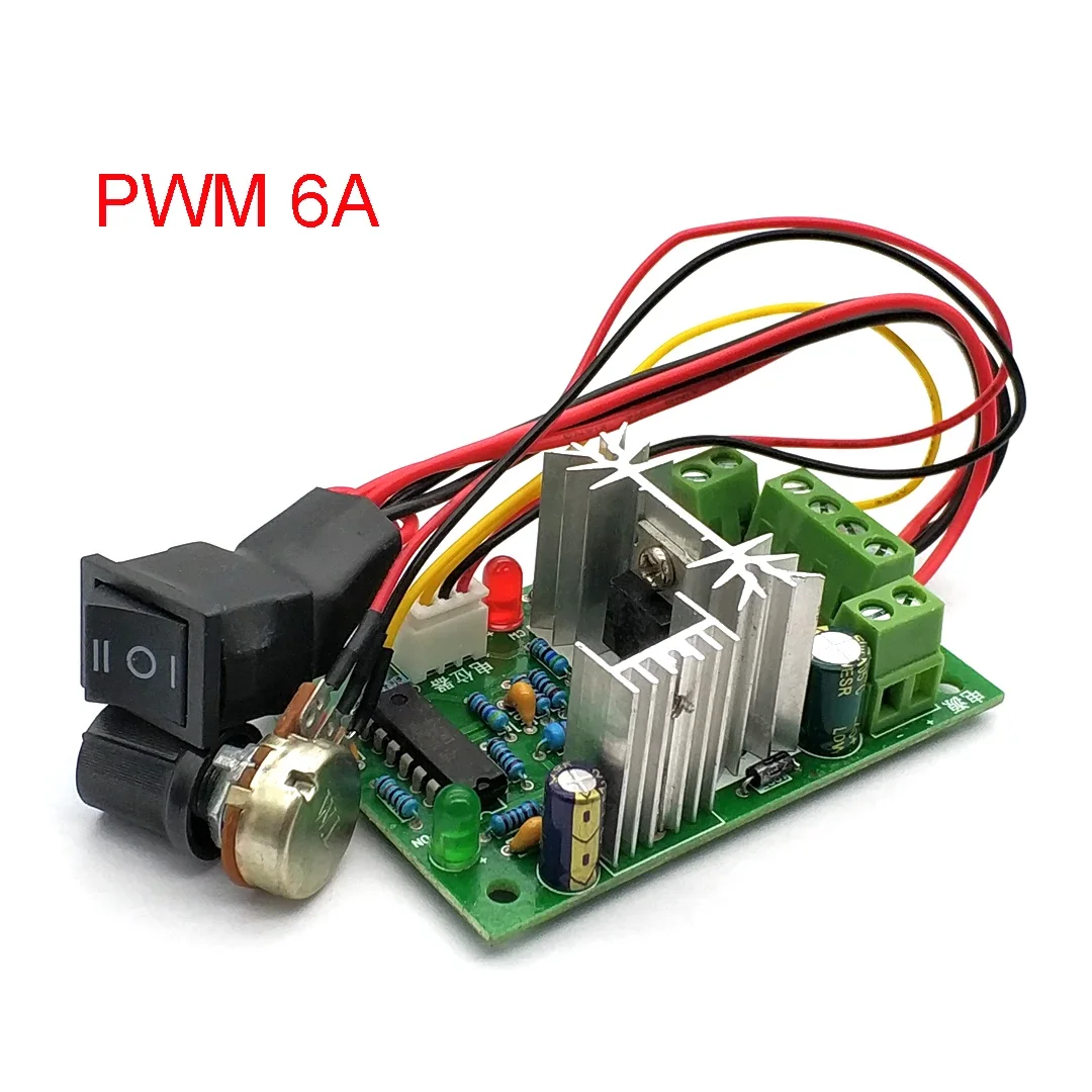 모터 속도 컨트롤러 가역 PWM 제어 정방향 및 역방향 스위치 보드, DC 6-30V 6A, 최대 10A 모듈, 12V, 24V, CCM6N