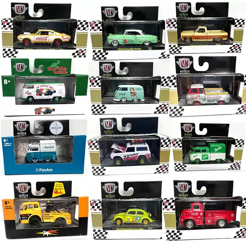SALE4 M2 Machines 1:64 1971 Van G10 1969 Dodge Ford Torino GT 429 diecast alloy car model Children's toys and gifts