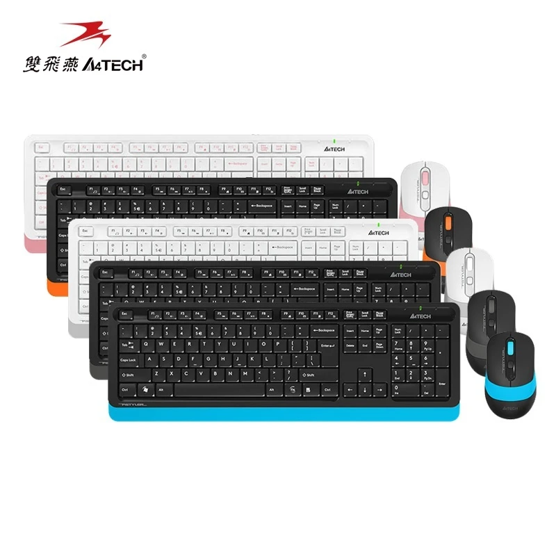 A4tech Official Wireless Keyboard And Mouse Set Fstyler Laptop Desktop Computer Home Office Typing Dedicated Lownoise For Gift