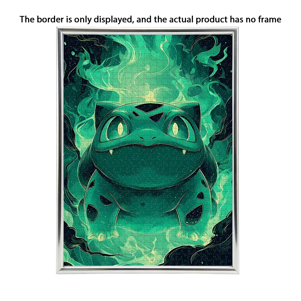 لعبة بازل خشبية بتصميم بولباساو من بوكيمون - لعبة تعليمية بخيارات أرقام مختلفة من القطع: 108/200/300/500/1000 قطعة