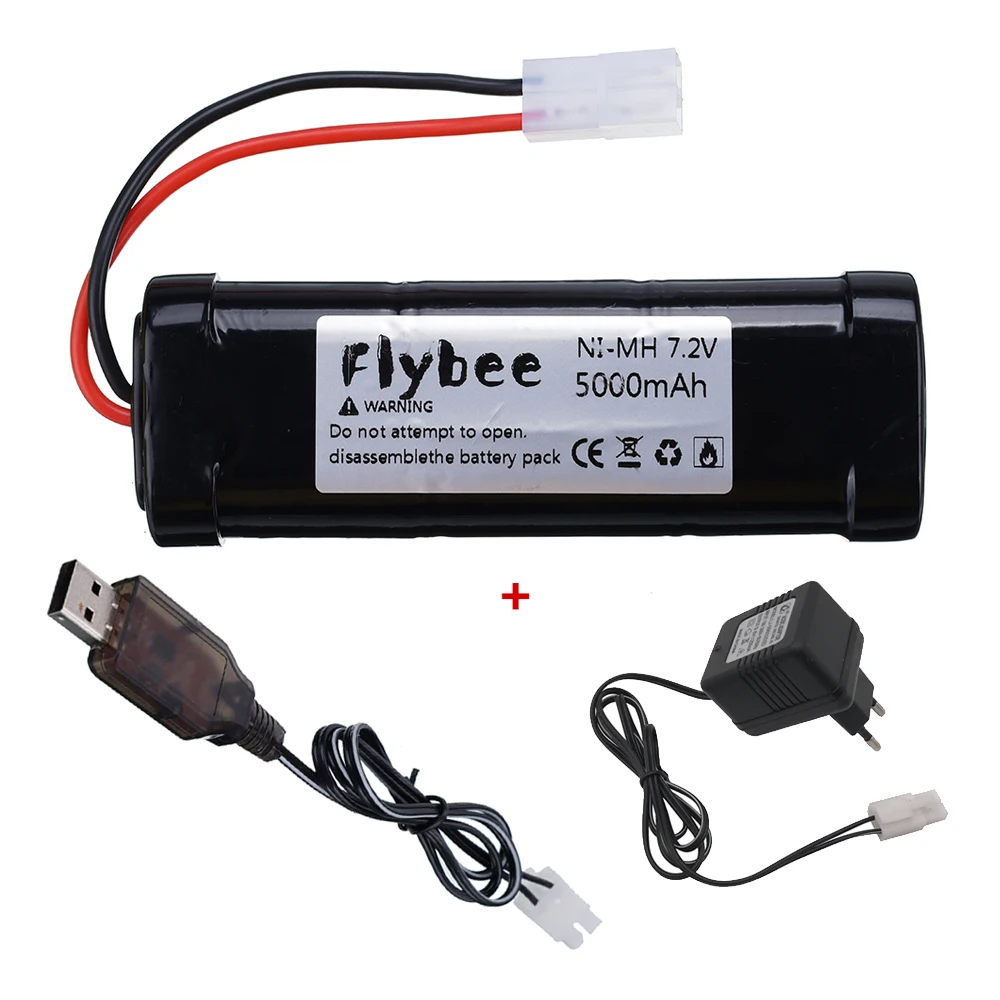 7.2V 5000mAh Ni-MH SC Battery And 7.2v Ccharger For RC Toys Tank Car Airplane Helicopter With Tamiya Connectors 3500mAh 6800mAh