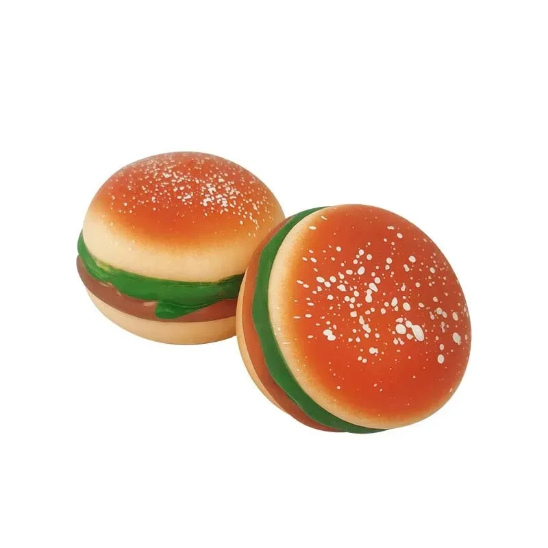 Neue Burger Stress Ball 3d Hamburger Spielzeug Silikon Dekompression Silikon Squeeze Zappeln Ball Zappeln sensorisches Spielzeug