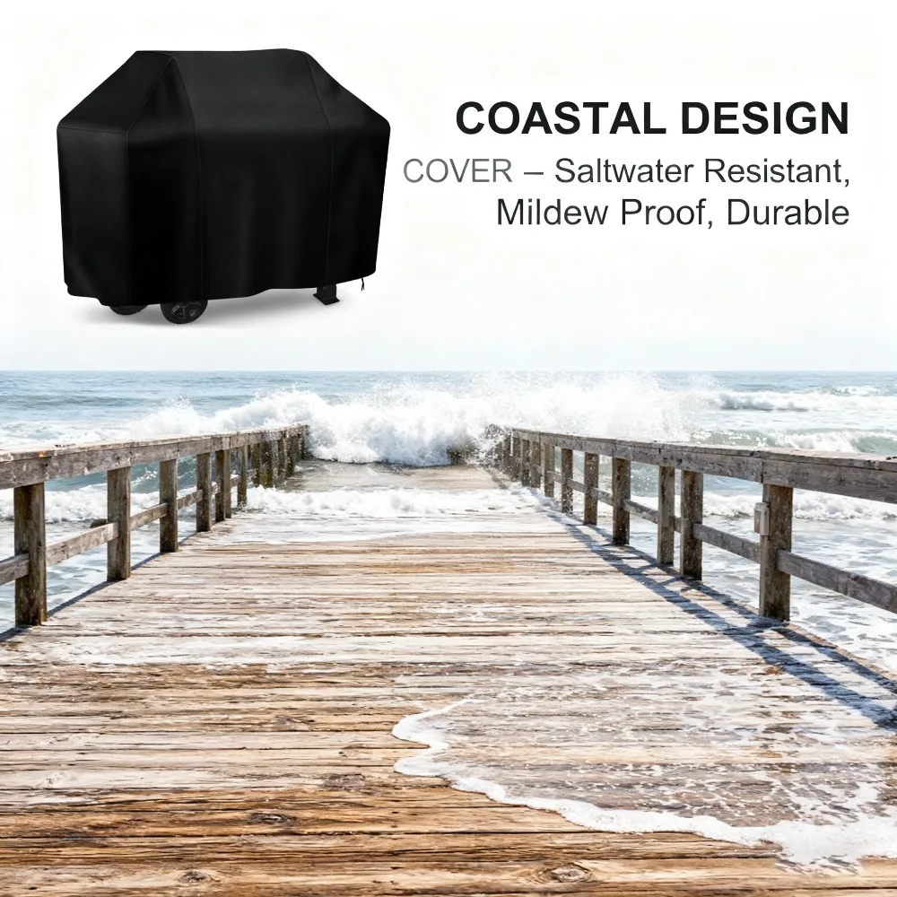 BBQ Grill Cover, Waterproof Gas Grill Cover, Anti-UV Fade Resistant, Universal Fit Multiple Sizes