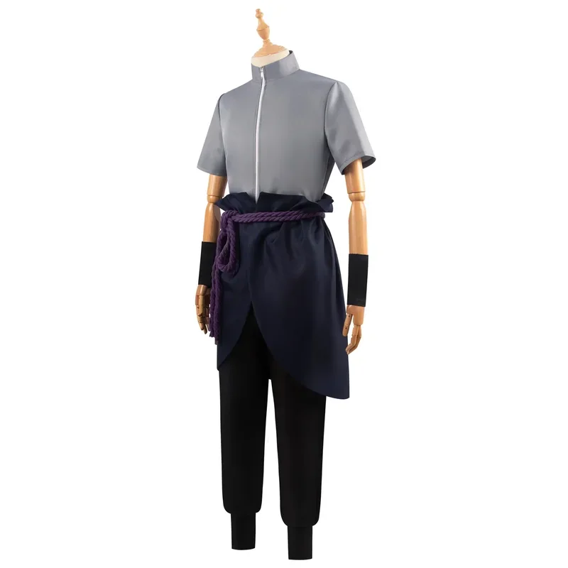 Costume de Cosplay Sasuke Uchiha pour Homme, Vêtements de Jeu en Plis, pour Performance sur Scène, Anime, Halloween