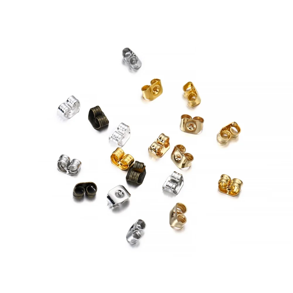 200pcs/lot Earring Back Stopper Earrings Stud Pin Caps Ear Plugging for DIY Jewelry Making Accessories Wholesale