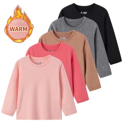 1/3/5 Pack Children's Solid Color Long Sleeve T-shirt Boys' Casual Joker bottoming shirt Girls' Comfortable Brothers and Sisters