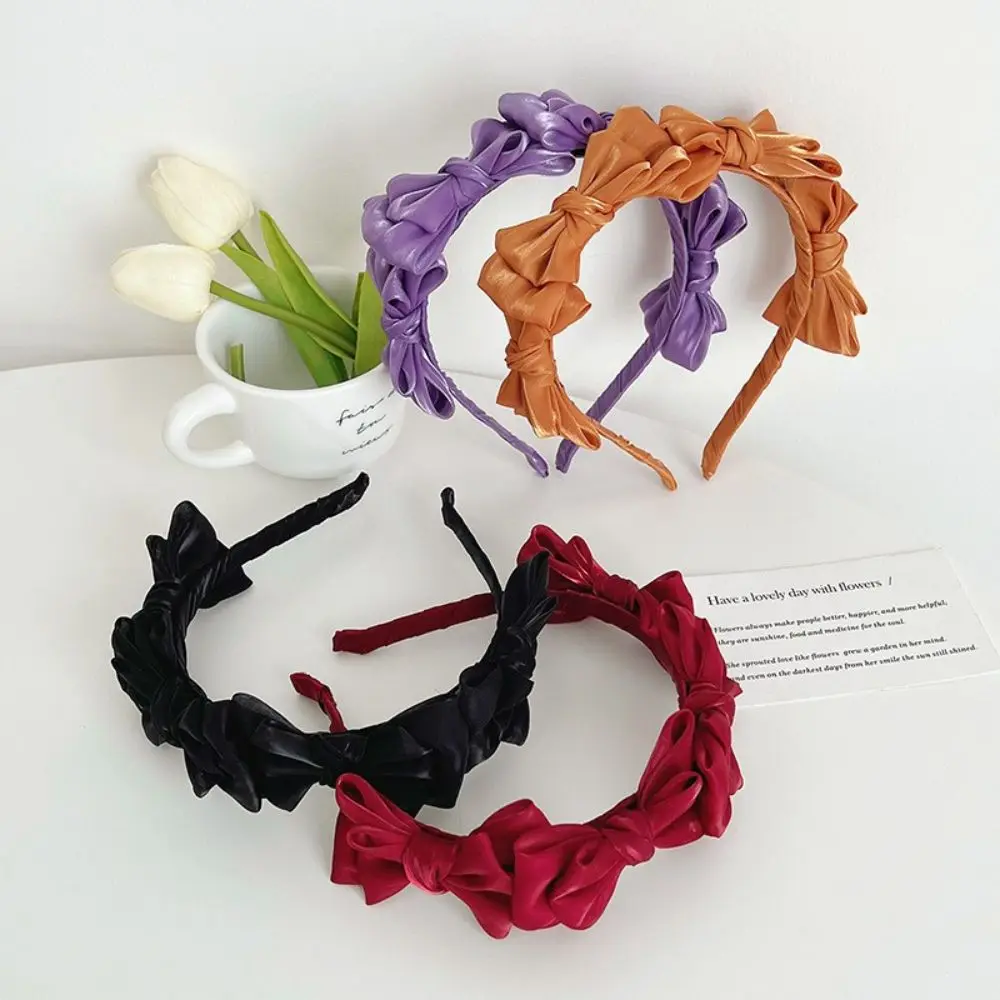 

Sweet Girls Hair Accessories Headress Headwear Bow Fairy Hair Hoop Women Headband Korean Style Hairband Mesh Silk Hairband