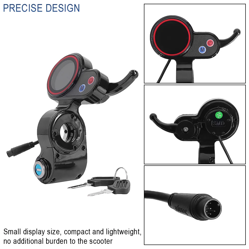 

For/Hitway H5 Electric Scooter Ignition Key Instrument Fittings LCD Instrument Display with Lock 6 Pcs