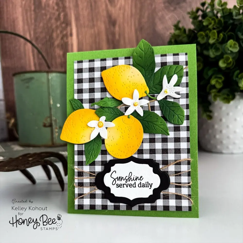 Picnic Table Citrus Fruit Medley Honey Bee Metal Cutting Dies Stamp for DIY Handmade Album Photo Scrapbook Calenda July 2026 New