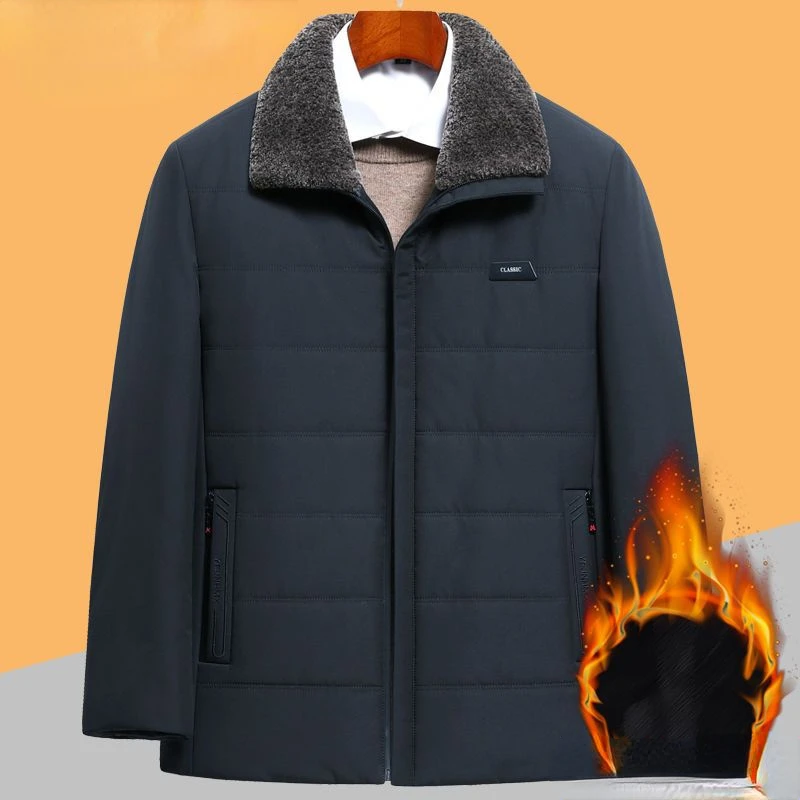 

Men's Jacket Autumn Winter New Fashion Brand High Quality Leisure Large Work Clothes Windproof Cotton-padded Clothes H133