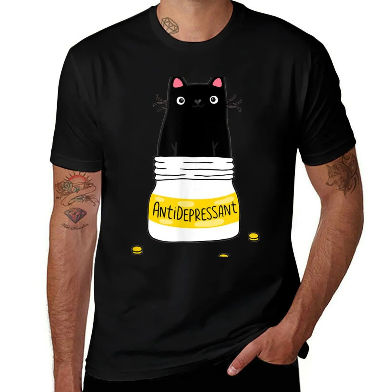 

Fur Antidepressant T-Shirt boys whites anime clothes summer clothes mens t shirts