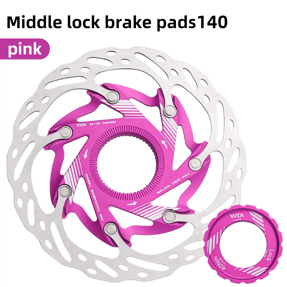 VXM Road Fiets Center lock Schijfremrotor Pads CNC Lichtgewicht Aluminium MTB Fiets Rotors 140mm 160mm fietsen Schijven Onderdelen