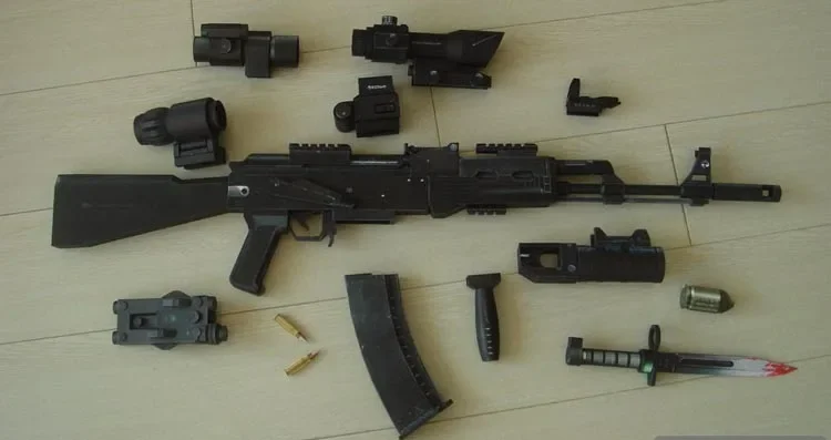 1:1 CS Gun Ak74-ak103 Rifle 3D Paper Model Manual DIY Toy