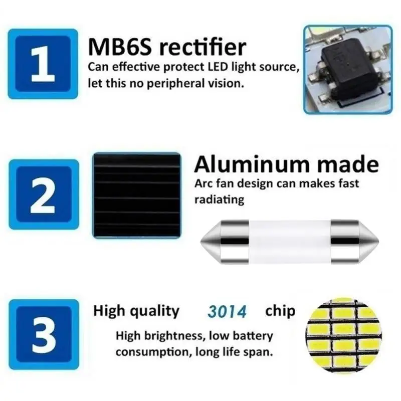 1/2/4 قطعة مصباح LED فائق السطوع لمبة C5W COB لمبة اكليل 31 مللي متر 36 مللي متر 39 مللي متر 41 مللي متر COB لمبة السيارات الداخلية القراءة مصباح قبة رخصة السيارة