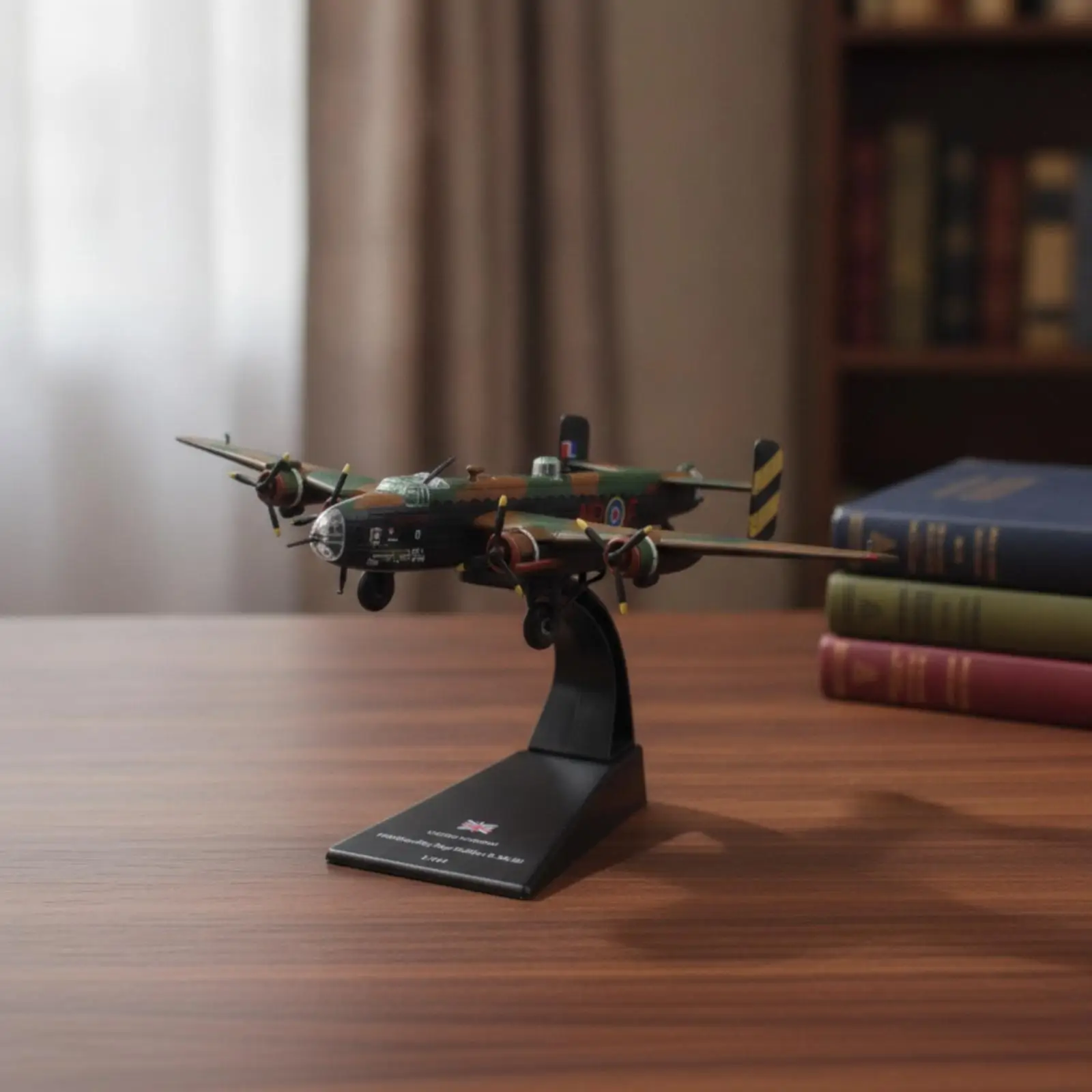 Static Alloy Plane Model Heavy Collectible Display Piece for RAF Halifax Historical Warplane Decor