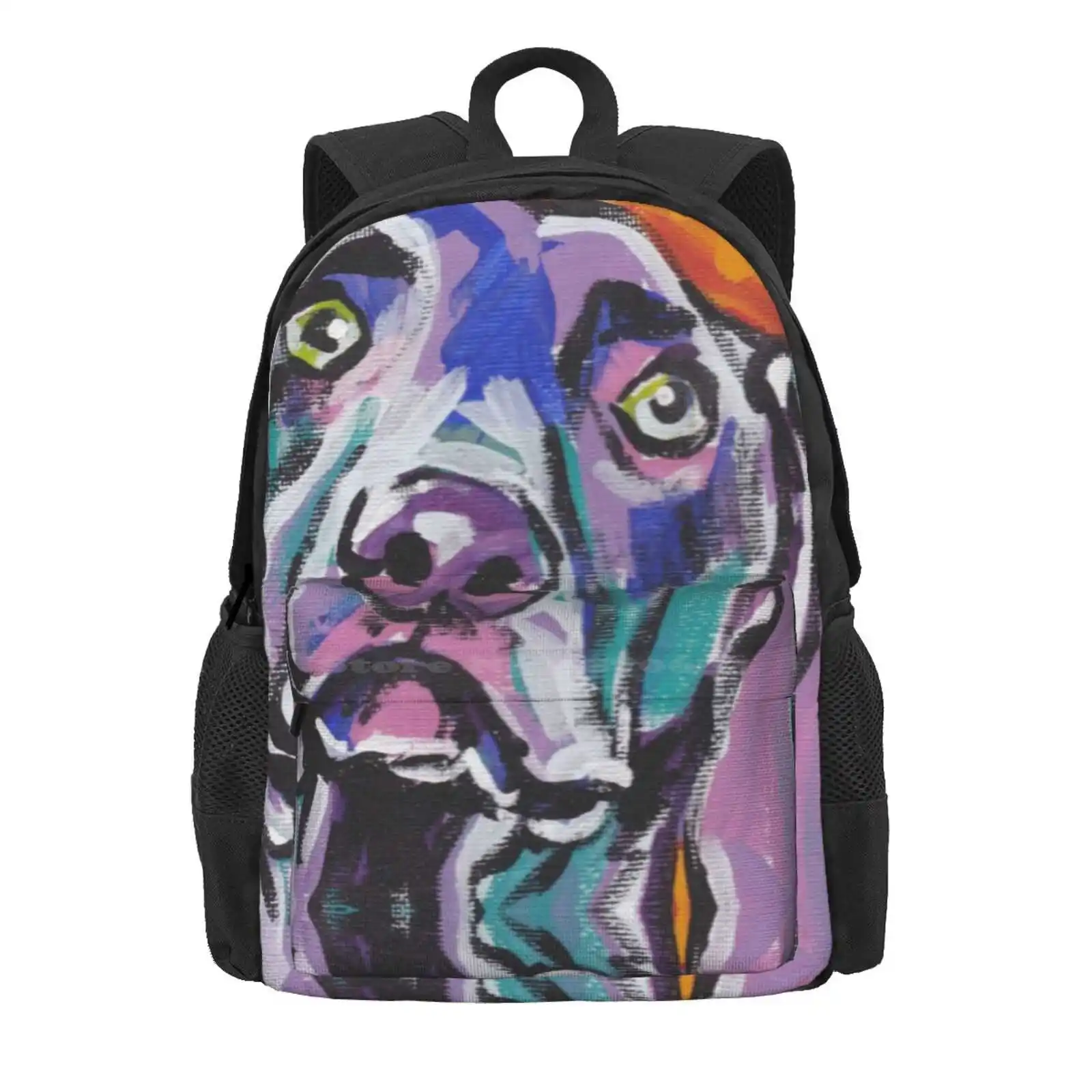 Weimaraner Dog Bright Colorful Pop Dog Art Hot Sale Schoolbag Backpack Fashion Bags Weimaraner Colorful Art Fun Dog Art Pop Art