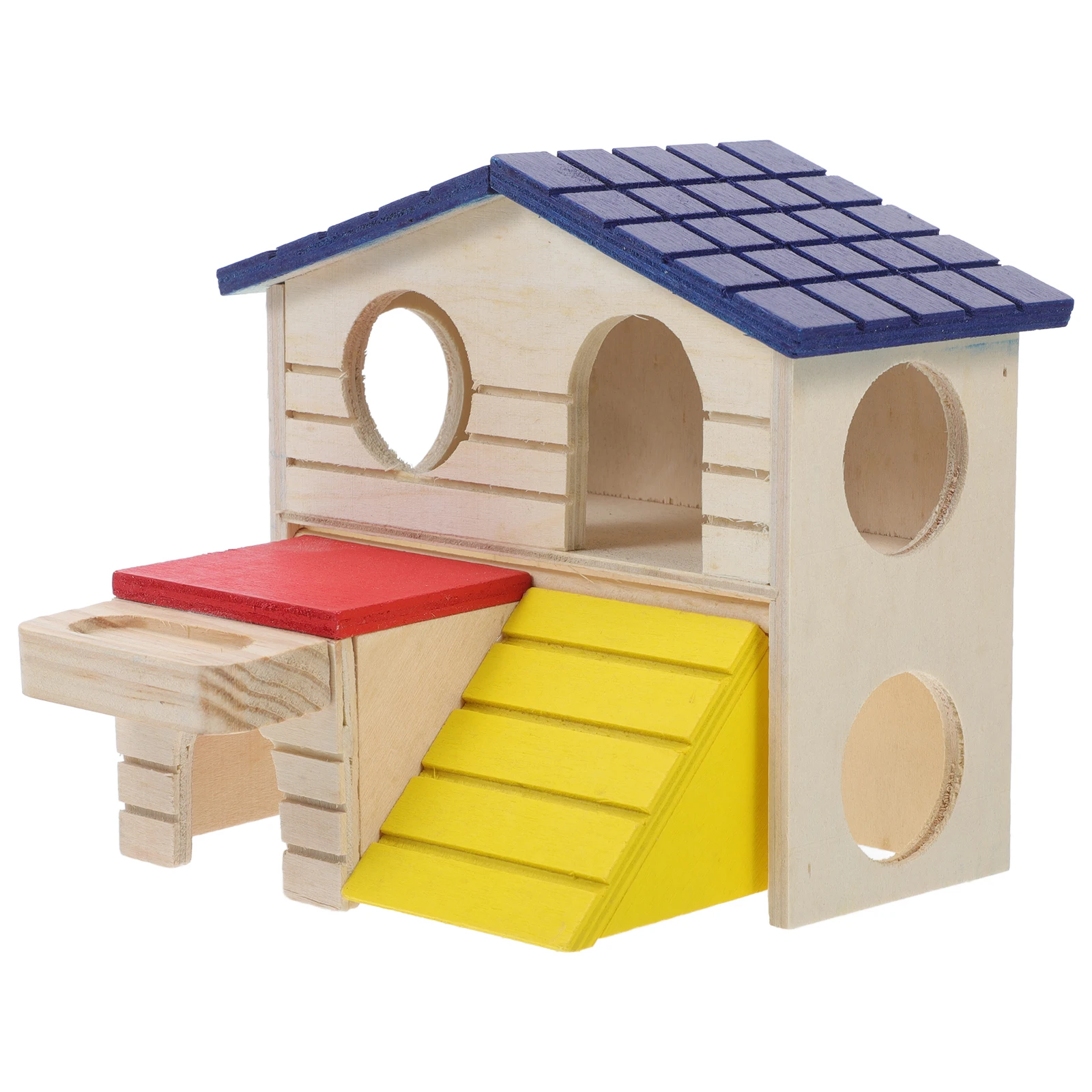 

Hamster Roof Wooden House for Hamsters Guinea Pigs Rat Nest Pet Villa Hideout Toy Safe Comfortable Year Round Use