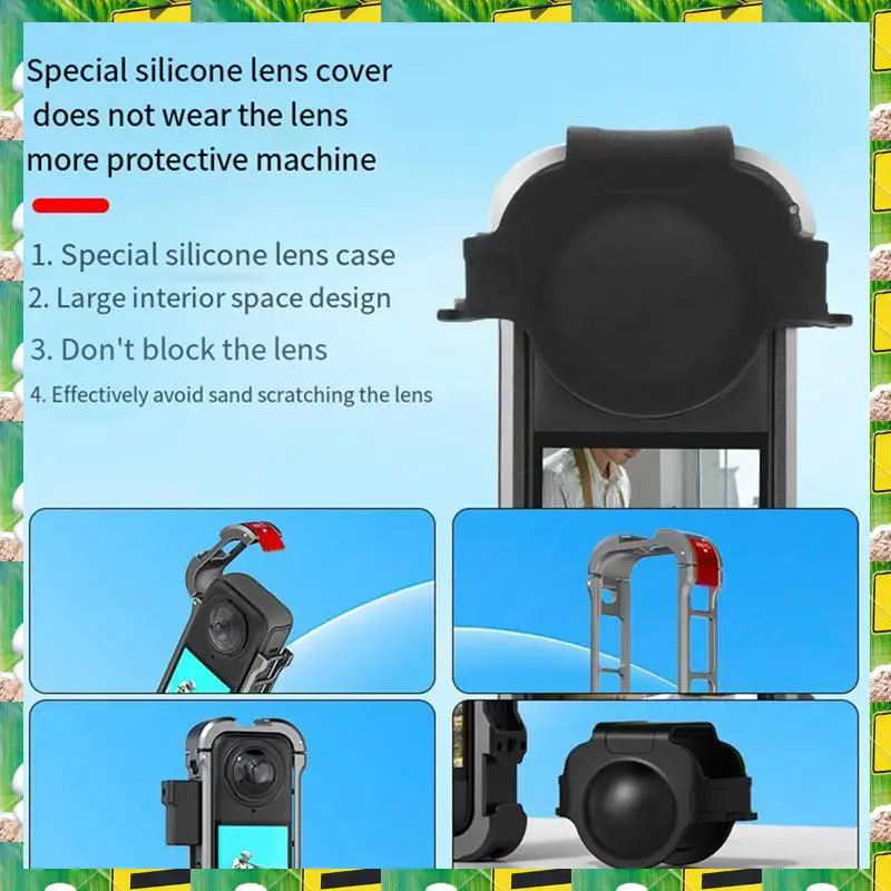 3C Electron For Insta360 X4 Metal Frame, Sports Camera Cage Expansion Bracket Fixing Clip, Horizontal Shooting Accessories,For I